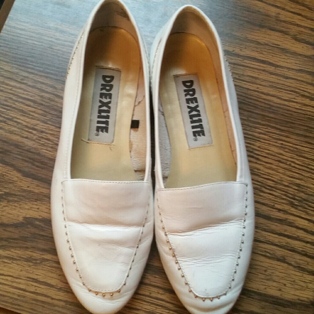 White dress flats
